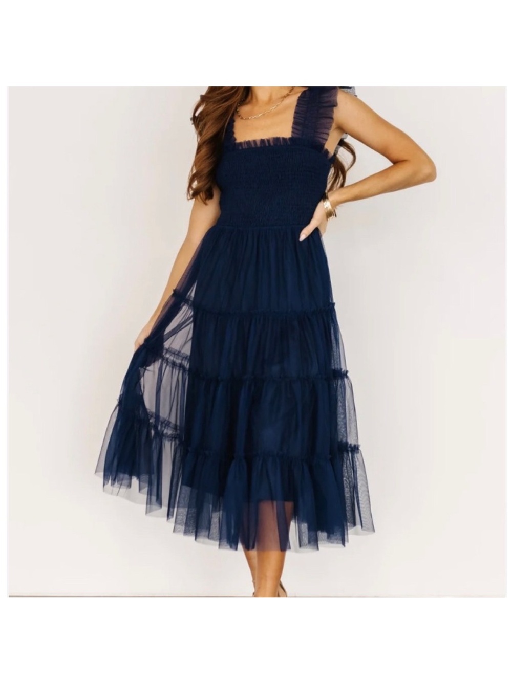 Baltic born Emma smocked tulle dress size m
